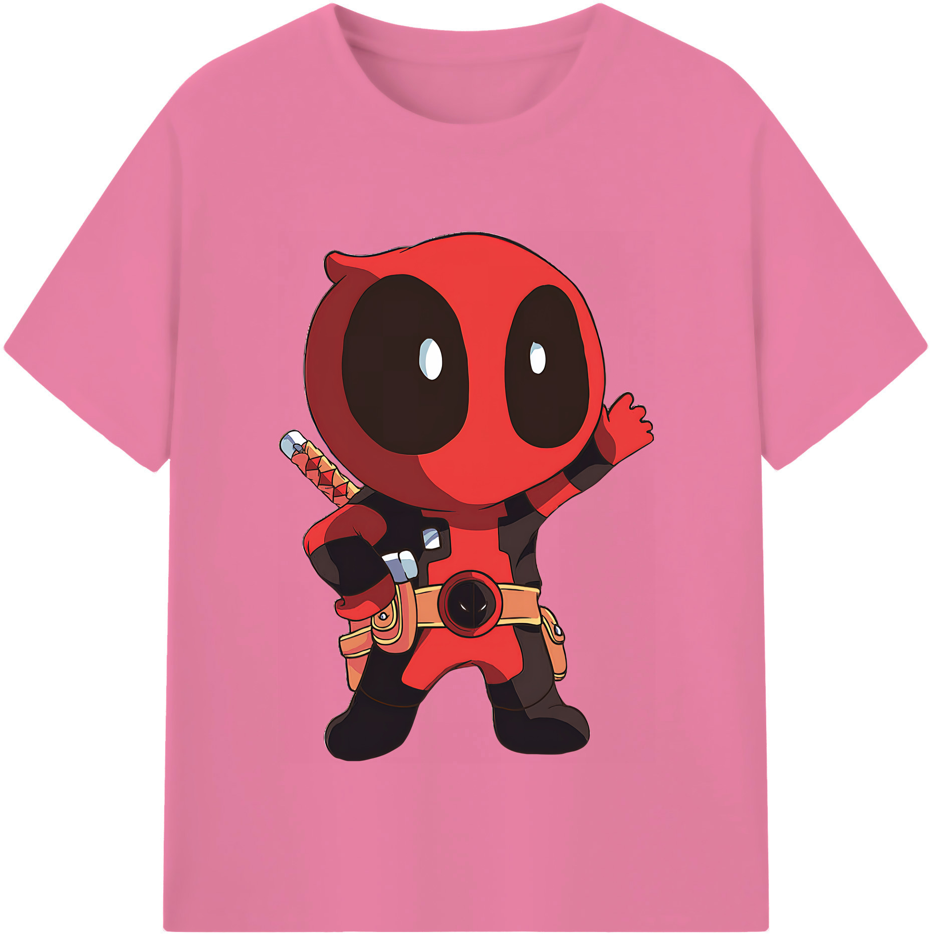 （画像用） Deadpool デッドプール 綿100％半袖Tシャツ（フロントプリント）